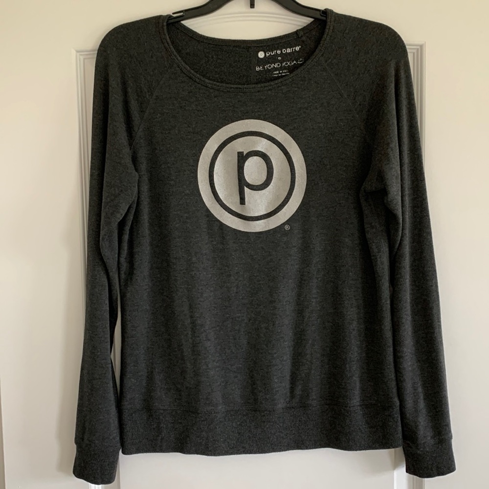 Pure Barre by Beyond Yoga gray sweater, size XS